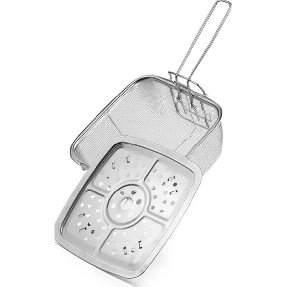 Copper Chef Deep Fry Fryer Wire Mesh Basket With Steamer Rack and Recipe Book - Picture 3 of 10